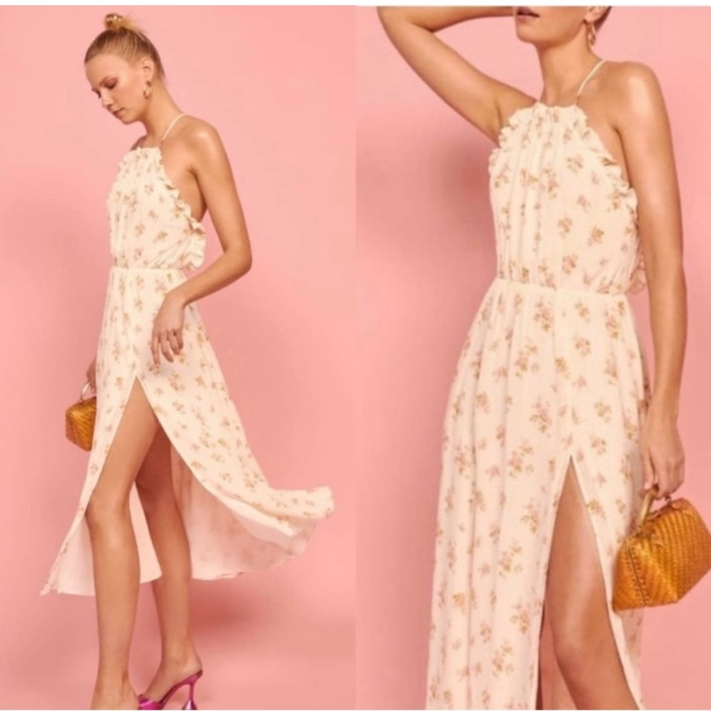 Reformation Vervian Halter Sundress
